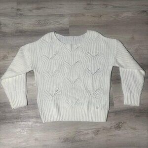 Cream & White Preppy Boho Knit Sweater – Cozy Neutral Aesthetic #preppy #boho